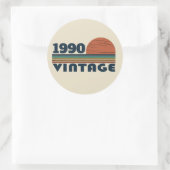 パーソナライズされたヴィンテージ35th誕生日パーティー ラウンドシール (バッグ)