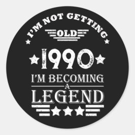 パーソナライズされたヴィンテージ35th誕生日パーティー ラウンドシール