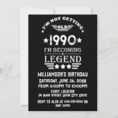 パーソナライズされたヴィンテージ35th誕生日パーティー 招待状 (正面)