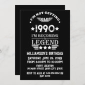 パーソナライズされたヴィンテージ35th誕生日パーティー 招待状 (正面/裏面)