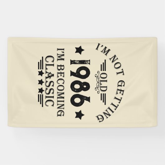 パーソナライズされたヴィンテージ35th誕生日パーティー 横断幕 (横)