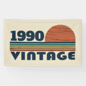 パーソナライズされたヴィンテージ35th誕生日パーティー 横断幕 (横)