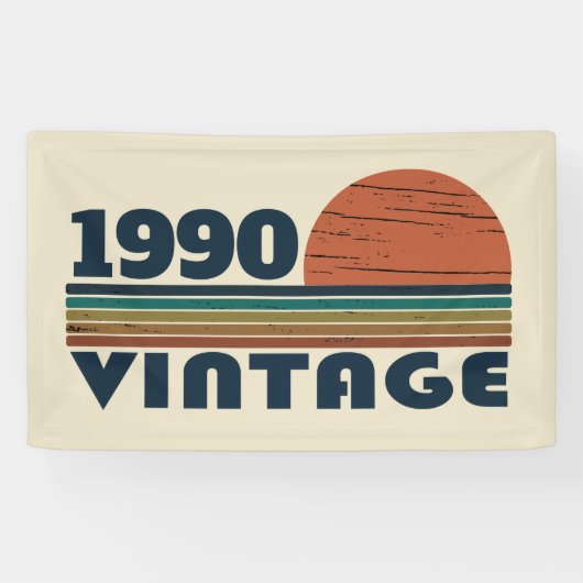 パーソナライズされたヴィンテージ35th誕生日パーティー 横断幕 (横)