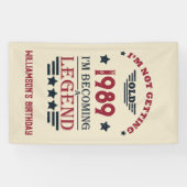 パーソナライズされたヴィンテージ35th誕生日パーティー 横断幕 (横)