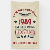 パーソナライズされたヴィンテージ35th誕生日パーティー 横断幕 (縦)