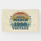 パーソナライズされたヴィンテージ35th誕生日パーティー 横断幕 (横)