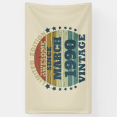 パーソナライズされたヴィンテージ35th誕生日パーティー 横断幕 (縦)