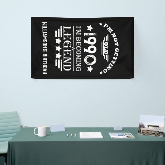 パーソナライズされたヴィンテージ35th誕生日パーティー 横断幕 (トレードショー)