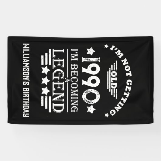 パーソナライズされたヴィンテージ35th誕生日パーティー 横断幕 (横)