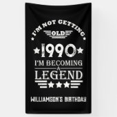 パーソナライズされたヴィンテージ35th誕生日パーティー 横断幕 (縦)