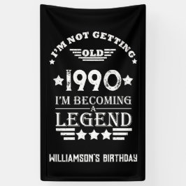 パーソナライズされたヴィンテージ35th誕生日パーティー 横断幕