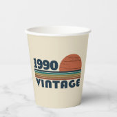パーソナライズされたヴィンテージ35th誕生日パーティー 紙コップ (正面)