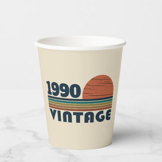 パーソナライズされたヴィンテージ35th誕生日パーティー 紙コップ (正面)