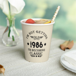 パーソナライズされたヴィンテージ35th誕生日パーティー 紙コップ