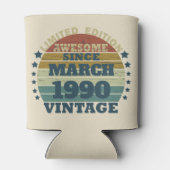 パーソナライズされたヴィンテージ35th誕生日パーティー 缶クーラー (裏面)