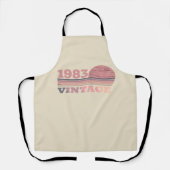 パーソナライズされたヴィンテージ40歳の誕生日プレゼント エプロン (正面)