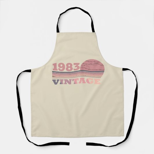 パーソナライズされたヴィンテージ40歳の誕生日プレゼント エプロン (正面)