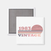 パーソナライズされたヴィンテージ40歳の誕生日プレゼント マグネット (正面/裏面)