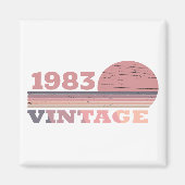 パーソナライズされたヴィンテージ40歳の誕生日プレゼント マグネット (正面)