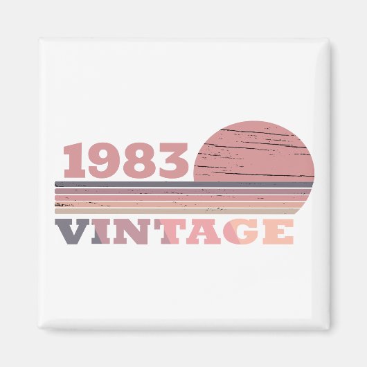 パーソナライズされたヴィンテージ40歳の誕生日プレゼント マグネット (正面)