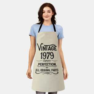 パーソナライズされたヴィンテージ45歳の誕生日ギフトブラック エプロン
