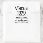 パーソナライズされたヴィンテージ45歳の誕生日ギフトブラック スクエアシール (バッグ)