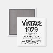 パーソナライズされたヴィンテージ45歳の誕生日ギフトブラック マグネット (正面/裏面)