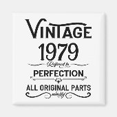 パーソナライズされたヴィンテージ45歳の誕生日ギフトブラック マグネット