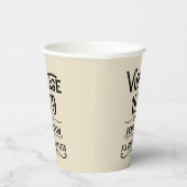 パーソナライズされたヴィンテージ45歳の誕生日ギフトブラック 紙コップ (右)