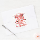 パーソナライズされたヴィンテージ45歳の誕生日ギフト赤 ラウンドシール (封筒)