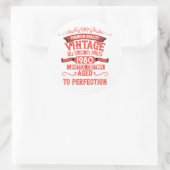 パーソナライズされたヴィンテージ45歳の誕生日ギフト赤 ラウンドシール (バッグ)