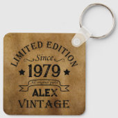パーソナライズされたヴィンテージ45歳の誕生日プレゼント キーホルダー (裏面)