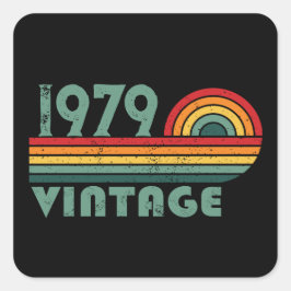 パーソナライズされたヴィンテージ45歳の誕生日プレゼント スクエアシール