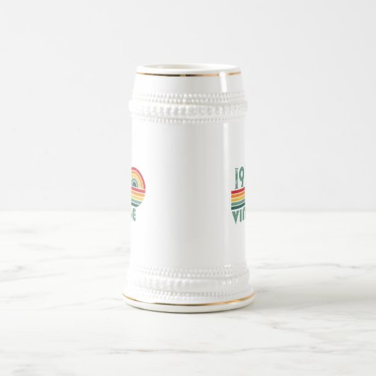 パーソナライズされたヴィンテージ45歳の誕生日プレゼント ビールジョッキ (中央)