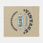 パーソナライズされたヴィンテージ45歳の誕生日プレゼント フリースブランケット (正面(横))