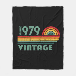 パーソナライズされたヴィンテージ45歳の誕生日プレゼント フリースブランケット