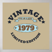 パーソナライズされたヴィンテージ45歳の誕生日プレゼント ポスター (正面)