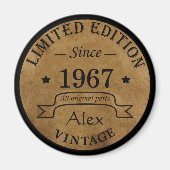 パーソナライズされたヴィンテージ45歳の誕生日プレゼント マグネット (正面)