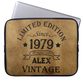 パーソナライズされたヴィンテージ45歳の誕生日プレゼント ラップトップスリーブ