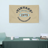 パーソナライズされたヴィンテージ45歳の誕生日プレゼント 横断幕 (トレードショー)