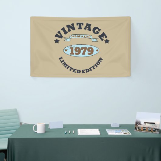 パーソナライズされたヴィンテージ45歳の誕生日プレゼント 横断幕 (トレードショー)