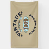 パーソナライズされたヴィンテージ45歳の誕生日プレゼント 横断幕 (縦)