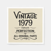 パーソナライズされたヴィンテージ45th誕生日パーティー スタンダードカクテルナプキン (正面)