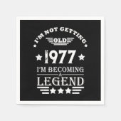 パーソナライズされたヴィンテージ45th誕生日パーティー スタンダードカクテルナプキン (正面)