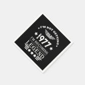 パーソナライズされたヴィンテージ45th誕生日パーティー スタンダードカクテルナプキン (角)