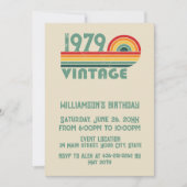 パーソナライズされたヴィンテージ45th誕生日パーティー 招待状 (正面)