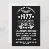 パーソナライズされたヴィンテージ45th誕生日パーティー 招待状 (正面)