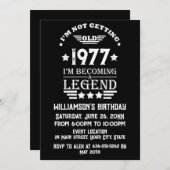 パーソナライズされたヴィンテージ45th誕生日パーティー 招待状 (正面/裏面)