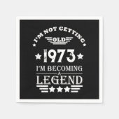 パーソナライズされたヴィンテージ50歳の誕生日パーティー スタンダードカクテルナプキン (正面)