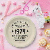 パーソナライズされたヴィンテージ50歳の誕生日パーティー ペーパープレート (パーティー)